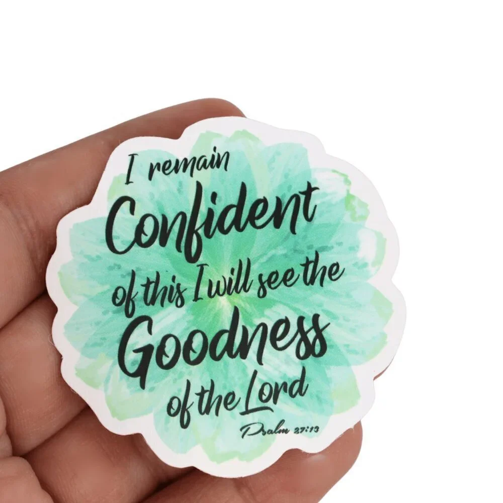 Sticker Religious Christian Bible Verse Psalm 27:15